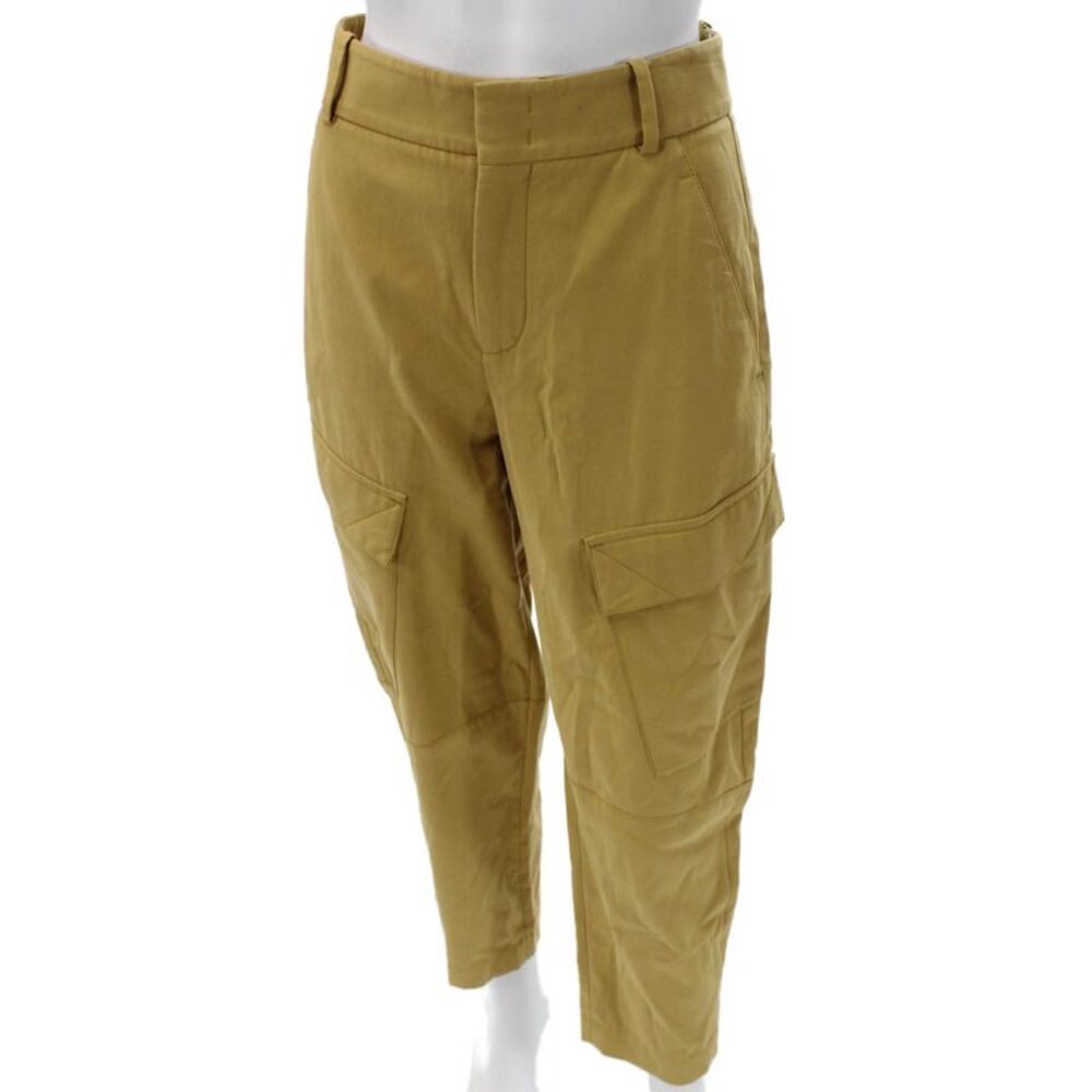 Another Tomorrow Womens Cargo Pants Brown Lyocell Blend Button Size 36